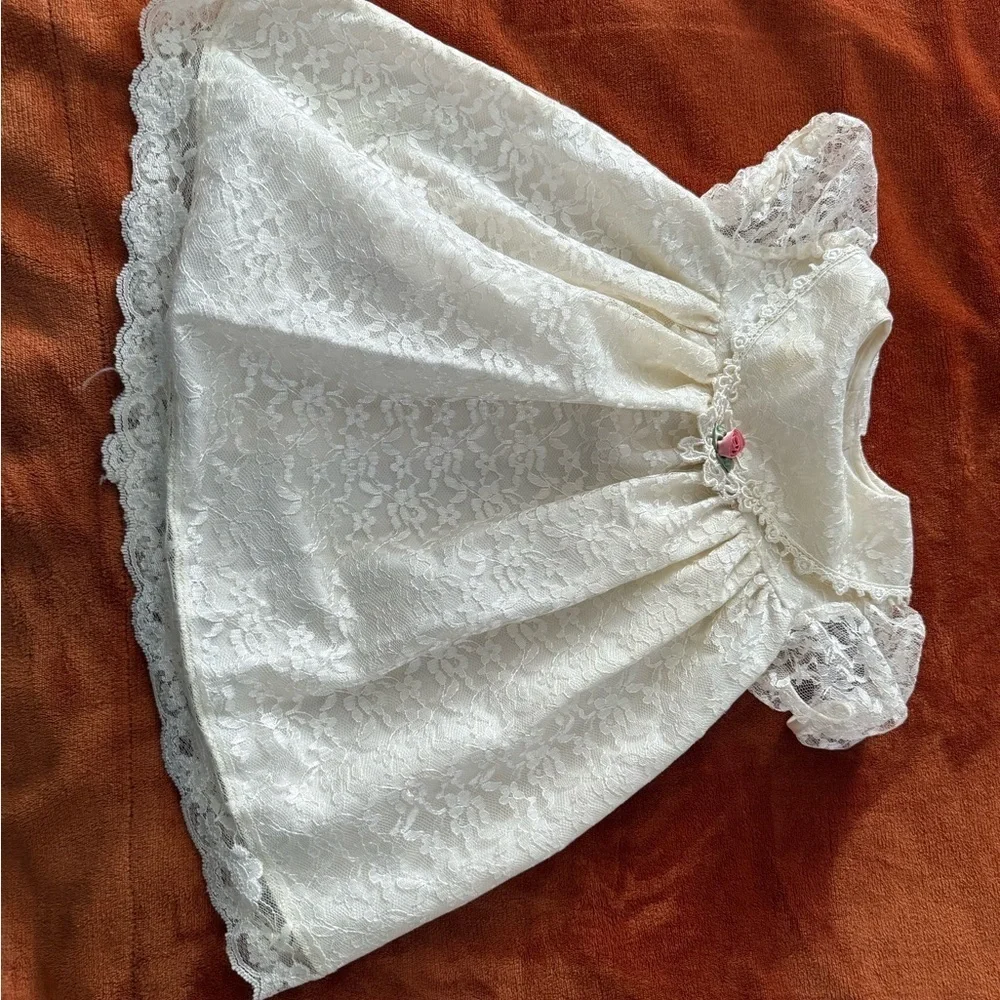 Bautizo Cream Lace Baby Dress